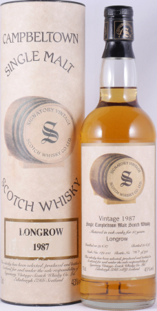 Longrow 1987 10 Years Oak Casks Nos. 149-151 Signatory Vintage Campbeltown Single Malt Scotch Whisky 43.0%