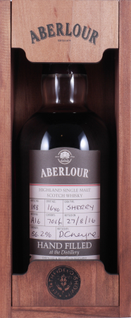 Aberlour 16 Years Sherry Casks Batch A16 Hand Filled Speyside Single Malt Scotch Whisky 56.2%