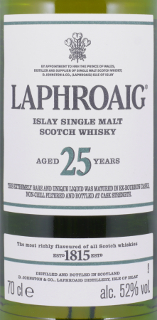 Laphroaig 25 Years Bourbon Casks Limited Edition 2018 Islay Single Malt Scotch Whisky Cask Strength 52,0%