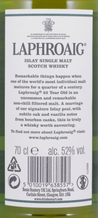 Laphroaig 25 Years Bourbon Casks Limited Edition 2018 Islay Single Malt Scotch Whisky Cask Strength 52,0%