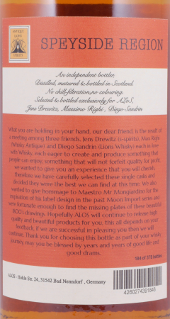 Speyside 1975 42 Years Fino Sherry Cask Antique Lions of Spirits Savannah Series Single Malt Scotch Whisky Cask Strength 49.2%