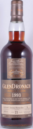 Glendronach 1993 21 Years Oloroso Sherry Butt Cask No. 38 Highland Single Malt Scotch Whisky 59,6%