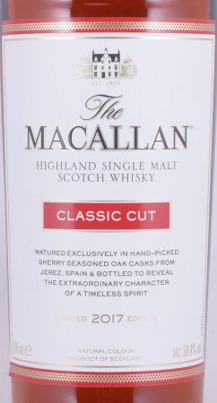 Macallan Classic Cut 2017 Sherry Oak Casks Highland Single Malt Scotch Whisky Cask Strength 58.4%