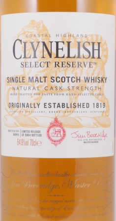 Clynelish Select Reserve 2014 Limited Special Release Highland Single Malt Scotch Whisky Cask Strength 54.9%