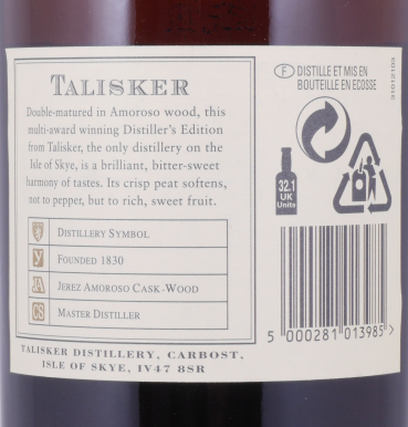 Talisker 1992 13 Years Distillers Edition 2005 Special Release TD-S:5HT Isle of Skye Single Malt Scotch Whisky 45.8%