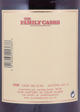 Glenfarclas 1968 46 Years Family Casks Autumn 2014 Sherry Butt No. 230 Highland Single Malt Scotch Whisky 55,6%