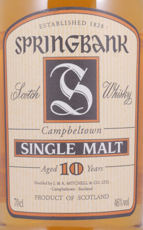 Springbank 10 Years Beige Label Release 2004 Campbeltown Single Malt Scotch Whisky 46,0%