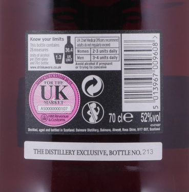 Dalmore 1995 18 Years Ruby / Tawny Port Pipes Finish Distillery Exclusive Highland Single Malt Scotch Whisky 52.0%