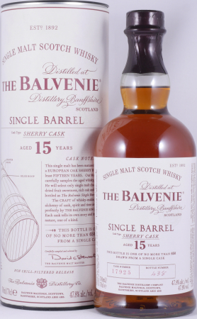 Balvenie 2005 15 Years Single Barrel European Oak Sherry Butt No. 17925 Highland Single Malt Scotch Whisky 47,8%