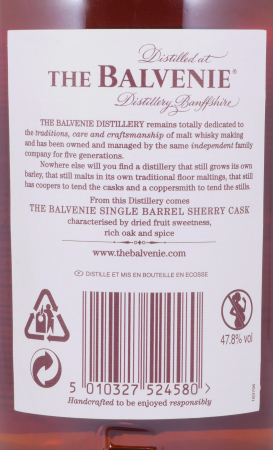 Balvenie 2005 15 Years Single Barrel European Oak Sherry Butt No. 17925 Highland Single Malt Scotch Whisky 47,8%