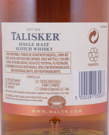 Talisker 30 Years Limited Edition 2012 Special Release Isle of Skye Single Malt Scotch Whisky 45,8%