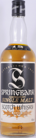 Springbank 12 Years 1980s Black Label Screw Cap Campbeltown Single Malt Scotch Whisky 46,0%