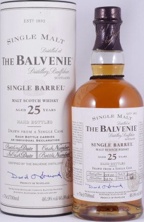 Balvenie 1974 25 Years Single Barrel Oak Cask No. 10140 Highland Single Malt Scotch Whisky 46,9%