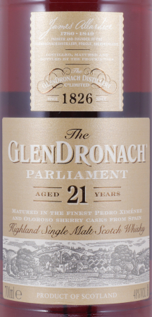 Glendronach 21 Years Parliament Release 2021 Highland Single Malt Scotch Whisky 48.0%