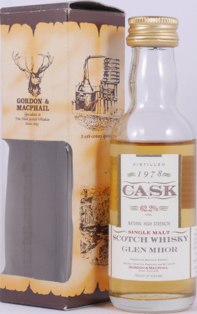 Glen Mhor 1978 15 Years Oak Casks Nr. 2263+64+66+68 Gordon and MacPhail Miniatur Highland Single Malt Scotch Whisky 62,2%