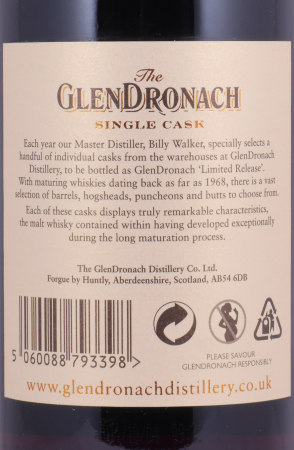 Glendronach 1978 32 Years Oloroso Sherry Puncheon No. 1067 Highland Single Malt Scotch Whisky 53,3%