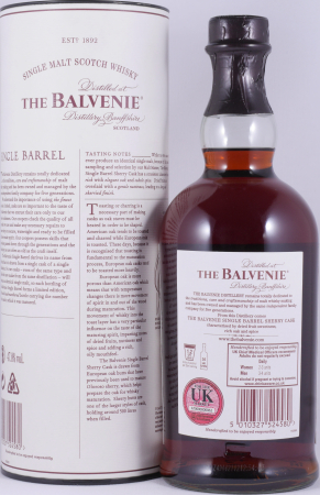 Balvenie 1999 15 Years Single Barrel European Oak Sherry Cask No. 2801 Highland Single Malt Scotch Whisky 47,8%