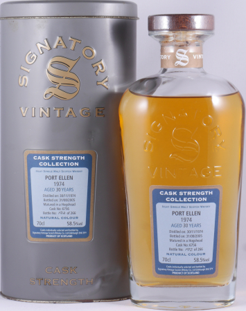 Port Ellen 1974 30 Years Hogshead No. 6756 Signatory Vintage Islay Single Malt Scotch Whisky 58,5%