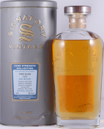 Port Ellen 1974 30 Years Hogshead No. 6756 Signatory Vintage Islay Single Malt Scotch Whisky 58,5%