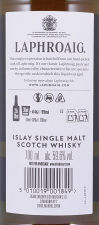 Laphroaig 2014 10 Years Amontillado Sherry Cask No. 802279 Islay Single Malt Scotch Whisky 59.6%