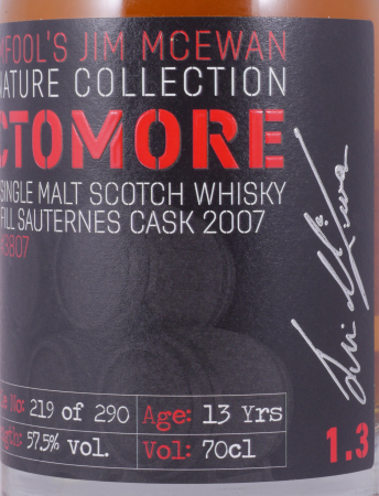 Octomore 2007 13 Years 1st fill Premier Cru Supérieur Sauternes Cask No. 3807 Islay Single Malt Scotch Whisky 57,5%