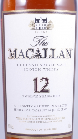 Macallan 12 Years Sherry Oak Highland Single Malt Scotch Whisky 40.0%