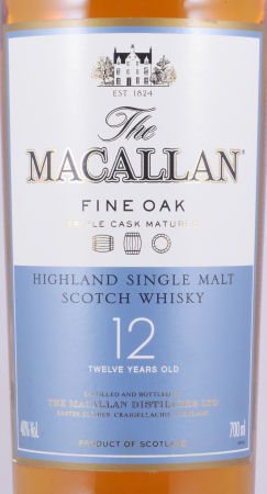 Macallan 12 Years Fine Oak Triple Cask Matured Gift Set Highland Single Malt Scotch Whisky 40.0%