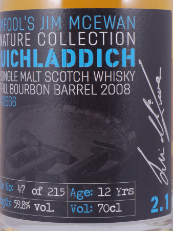 Bruichladdich 2008 12 Years 1st Fill Bourbon Barrel No. 2666 Islay Single Malt Scotch Whisky 59.8%