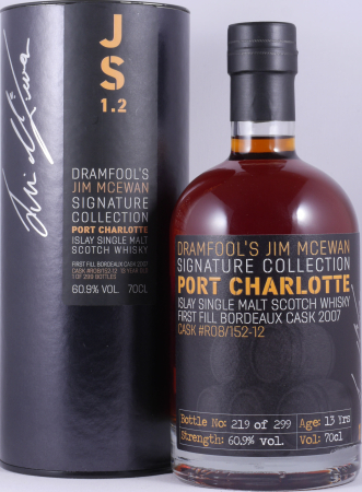 Port Charlotte 2007 13 Years 1st Fill Pomerol Bordeaux Cask No. RO8/152-12 Islay Single Malt Scotch Whisky 60,9%