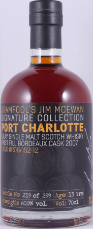 Port Charlotte 2007 13 Years 1st Fill Pomerol Bordeaux Cask No. RO8/152-12 Islay Single Malt Scotch Whisky 60,9%