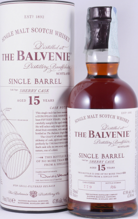 Balvenie 15 Years Single Barrel European Oak Sherry Cask No. 779 Highland Single Malt Scotch Whisky 47,8%