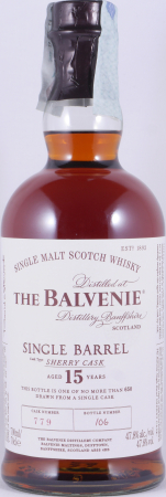 Balvenie 15 Years Single Barrel European Oak Sherry Cask No. 779 Highland Single Malt Scotch Whisky 47,8%