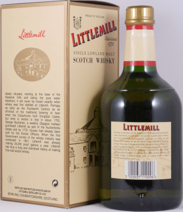Littlemill 8 Years Green Dumpy Bottle Lowland Single Malt Scotch Whisky 40,0%
