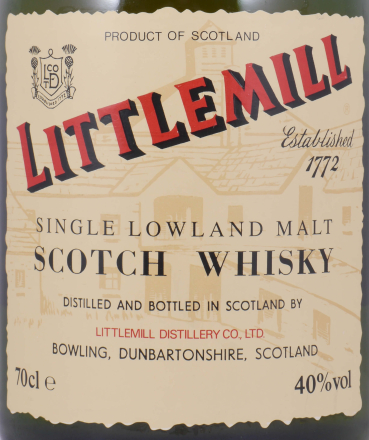 Littlemill 8 Years Green Dumpy Bottle Lowland Single Malt Scotch Whisky 40,0%