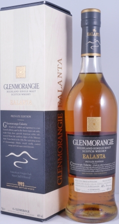 Glenmorangie 1993 19 Years Ealanta Private Edition American Virgin Oak Casks Highland Single Malt Scotch Whisky 46.0%