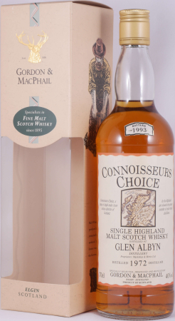 Glen Albyn 1972 21 Years Gordon und MacPhail Connoisseurs Choice Gold Screw Cap Highland Single Malt Scotch Whisky 40,0%