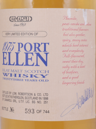 Port Ellen 1975 23 Years Oak Cask Samaroli Very Limited Edition Islay Single Malt Scotch Whisky 45,0%