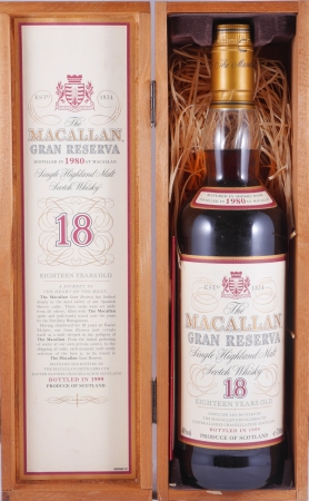 Macallan Gran Reserva 1980 18 Years Sherry Wood Highland Single Malt Scotch Whisky Wooden Box 40,0%