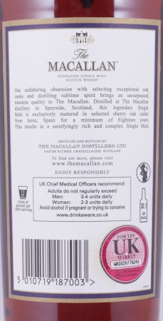 Macallan 1994 18 Years Sherry Oak Highland Single Malt Scotch Whisky 43,0%