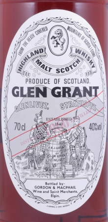 Glen Grant 1960 35 Years First Fill Sherry Casks White Screw Cap Gordon und MacPhail Highland Single Malt Scotch Whisky 40,0%