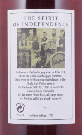 Glenfarclas 1966 31 Years Oldest Reserve Grey Label Limited Edition Highland Single Malt Scotch Whisky 46,0%