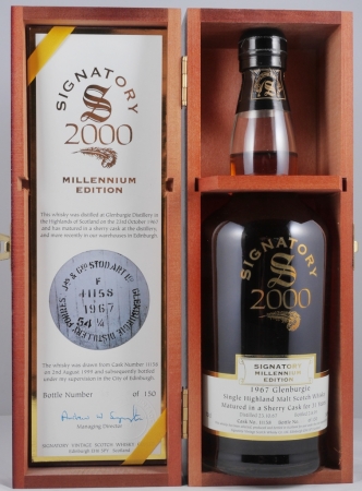 Glenburgie 1967 31 Years Sherry Cask No. 11158 Signatory Vintage Millenium Edition Speyside Single Malt Scotch Whisky 56,9%
