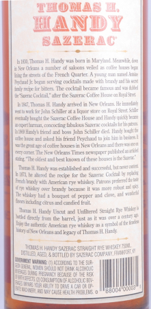 Thomas H. Handy Sazerac 2004 6 Years Buffalo Trace Antique Collection 2010 Kentucky Straight Rye Whiskey 63.45%