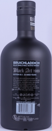 Bruichladdich Black Art 03.1 1989 22 Years Limited Edition Islay Single Malt Scotch Whisky Cask Strength 48,7%