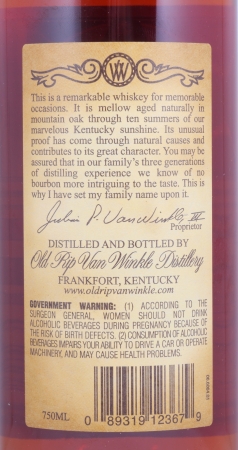 Old Rip Van Winkle 10 Years Handmade Kentucky Straight Bourbon Whiskey 53.5%
