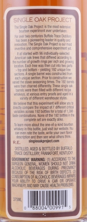 Buffalo Trace Single Oak Project Barrel #143 Kentucky Straight Bourbon Whiskey 45.0%