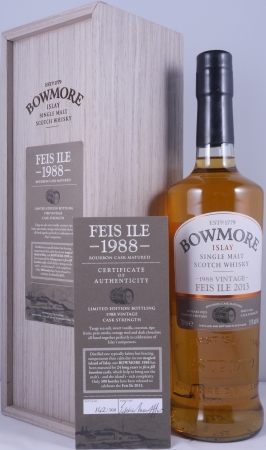 Bowmore 1988 24 Years Feis Ile 2013 First Fill Bourbon Cask Islay Single Malt Scotch Whisky Cask Strength 51,0%