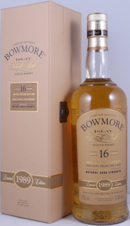 Bowmore 1989 16 Years Bourbon Cask Limited Edition Bottling Islay Single Malt Scotch Whisky Cask Strength 51,8%
