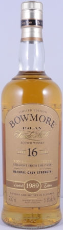 Bowmore 1989 16 Years Bourbon Cask Limited Edition Bottling Islay Single Malt Scotch Whisky 51.8%