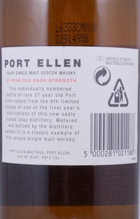 Port Ellen 1978 27 Years 6th Special Release 2006 Limited Edition Islay Single Malt Scotch Whisky Cask Strength 54.2%
